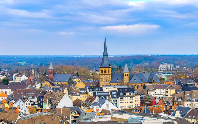 Blick über die Dächer der Ratinger Innenstadt